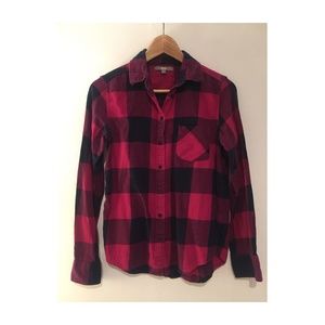Uniqlo Pink Flannel Long-Sleeved Shirt